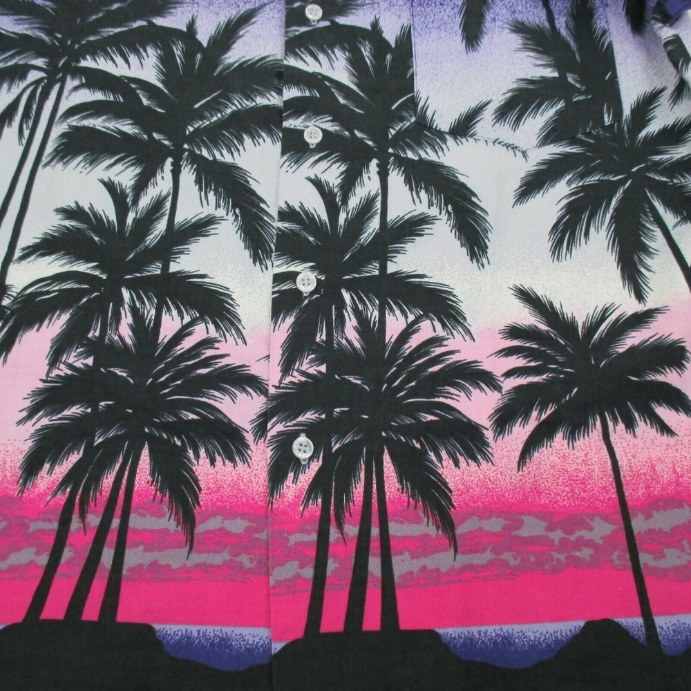 Vintage Windswept Bahamas Mens Purple Hawaiian - Picture 3 of 8
